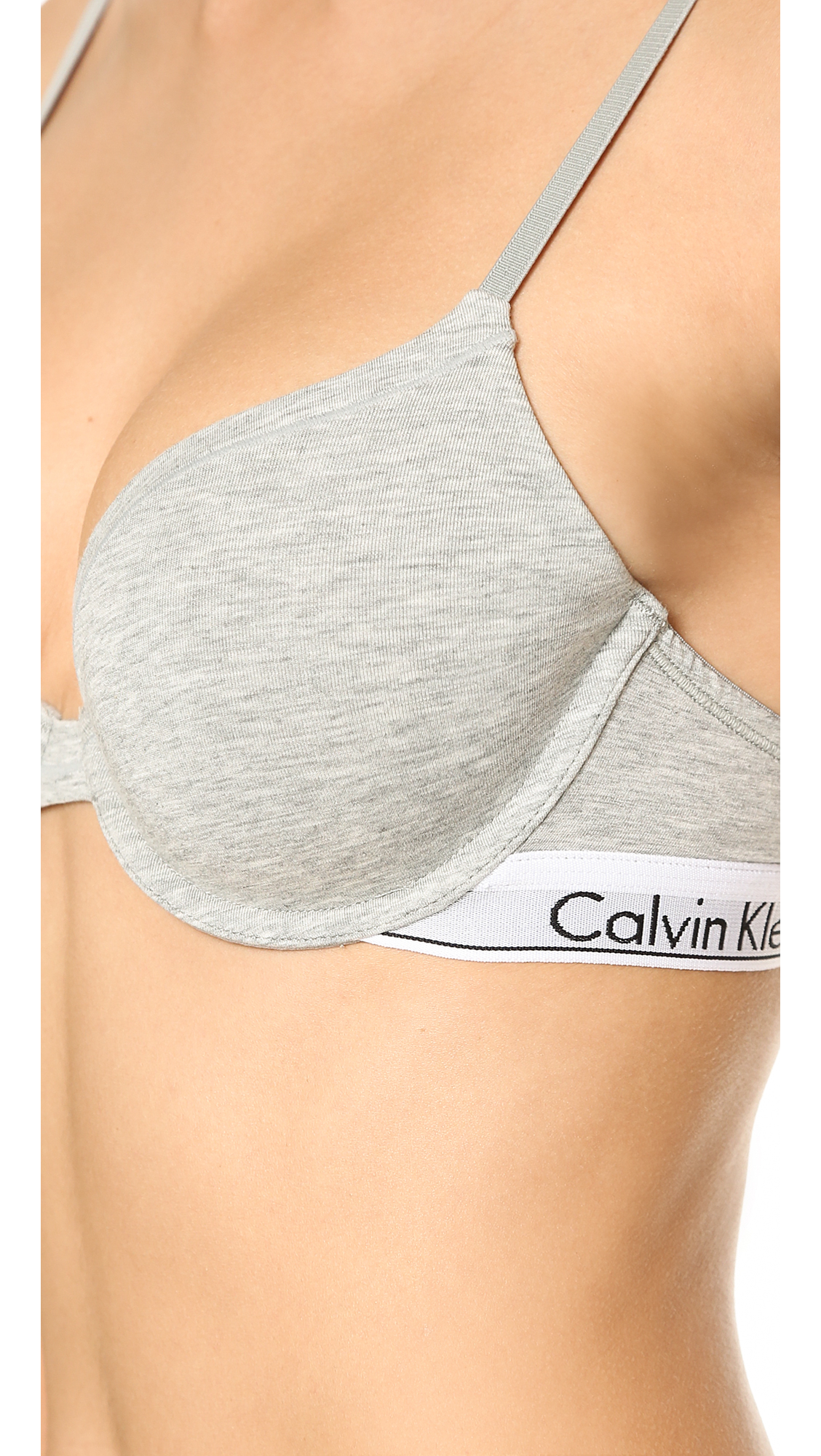 Calvin Klein Modern Cotton T-shirt Bra in Grey Heather (Gray) - Lyst