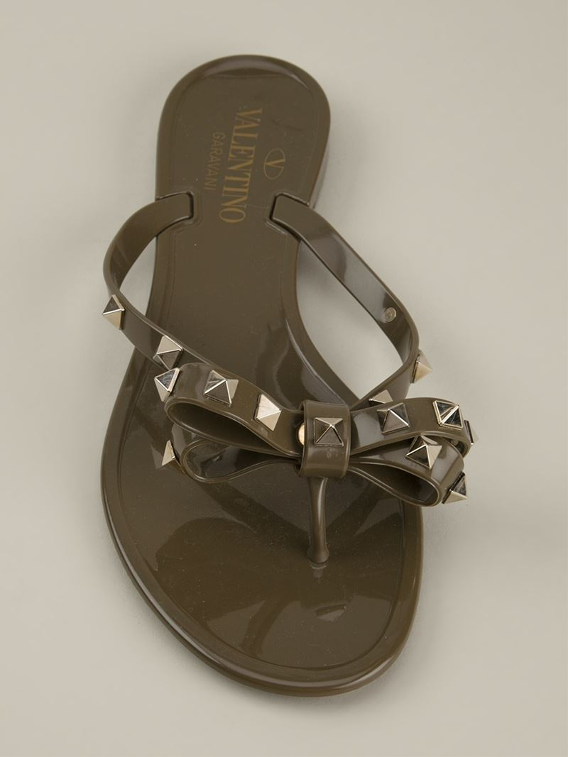 valentino green sandals