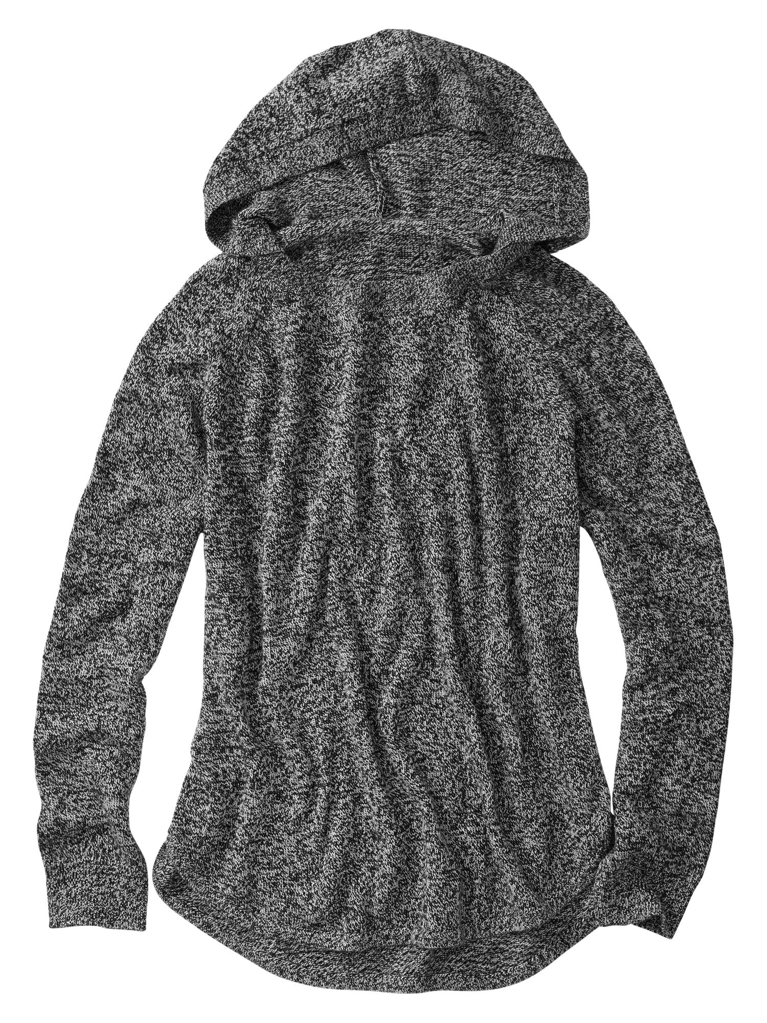 Gap Marled Hoodie Sweater in Gray (true black) Lyst