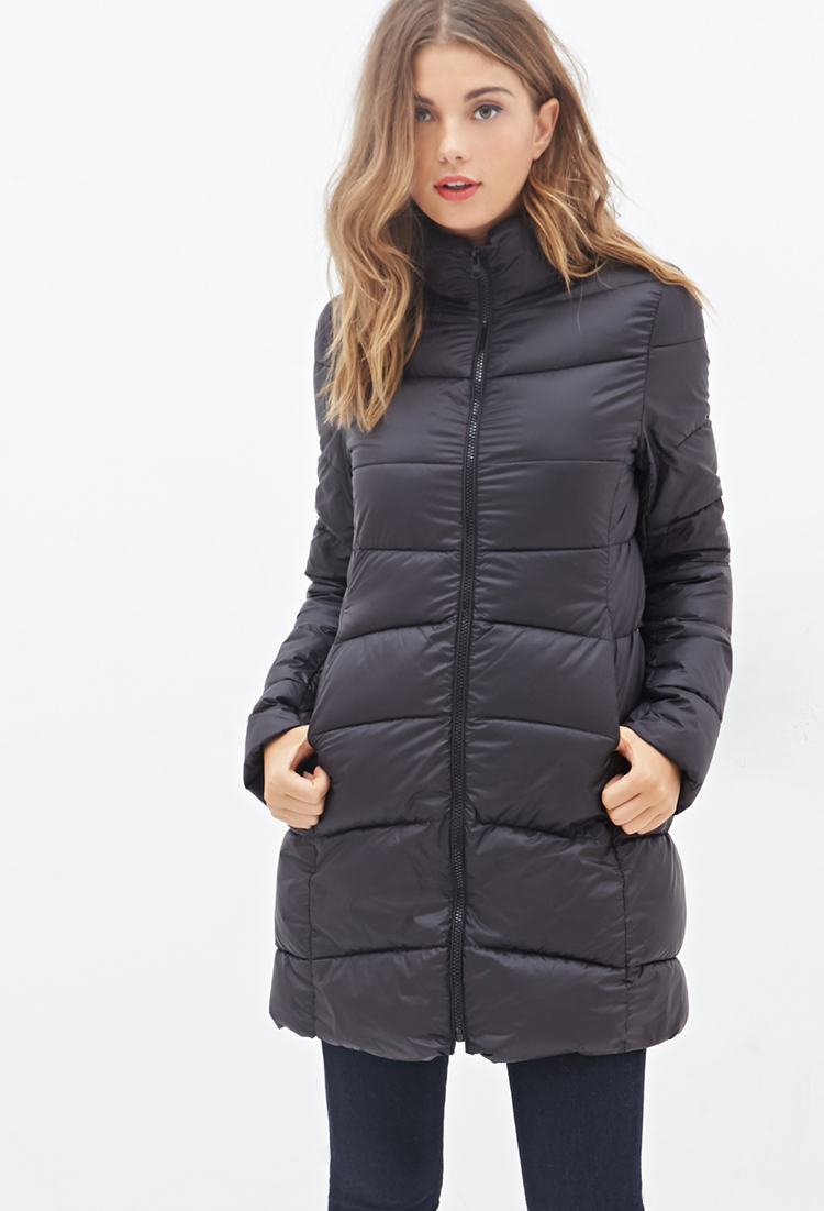 Forever 21 Zippered Puffer Jacket You've Been Added To The Waitlist in