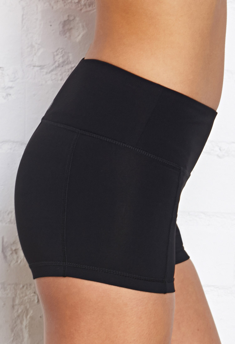 high waisted hot yoga shorts