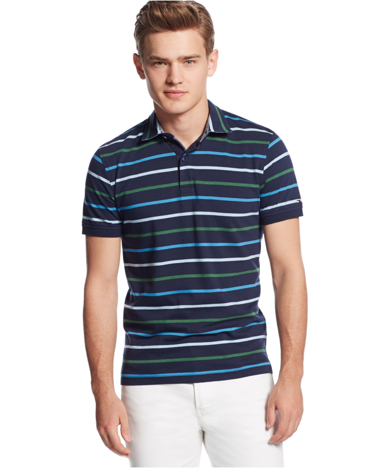 Tommy Hilfiger Theodore Striped Polo in Navy (Blue) for Men - Lyst