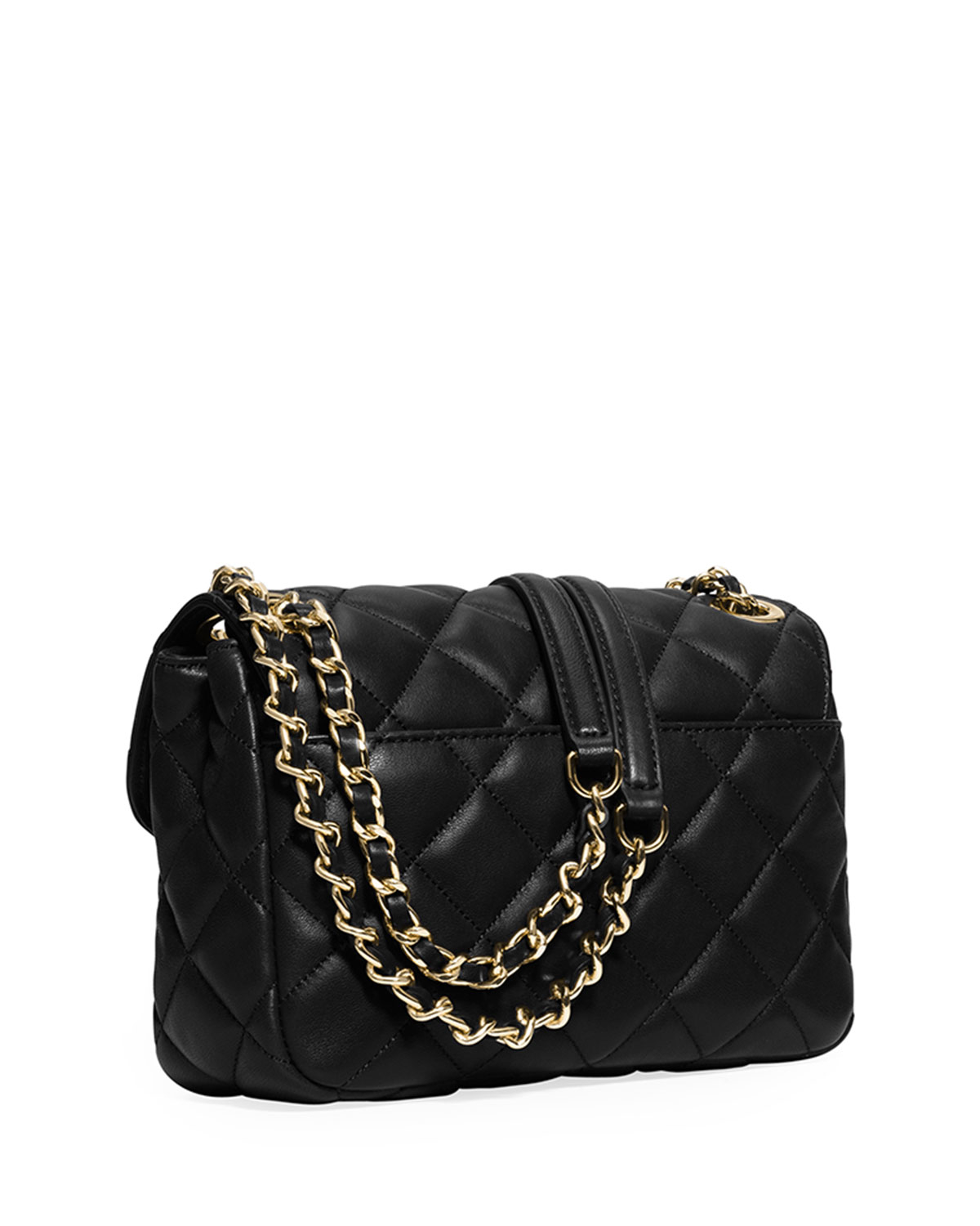 MICHAEL Michael Kors Sloan Small Quilted-Leather Shoulder Bag in Black - Lyst
