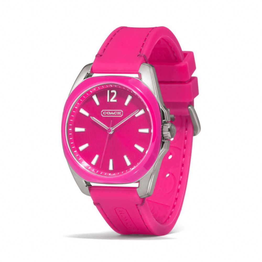 hot pink coach watch