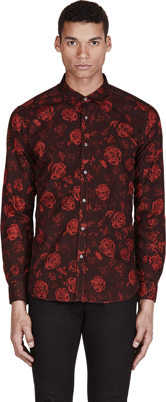 DIESEL Red Rose Print Susanna Shirt for 