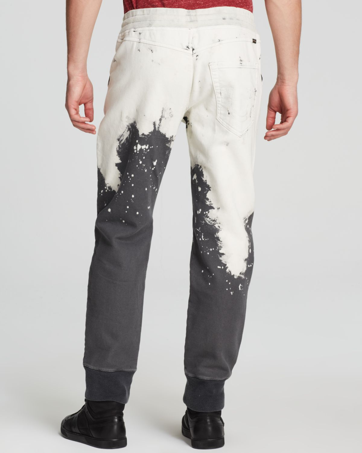 grey sweatpants bleached