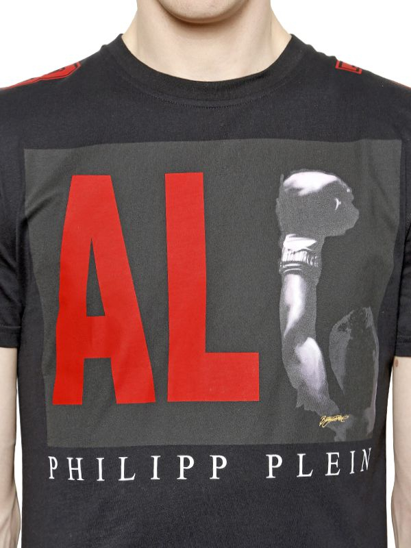 Philipp Plein Muhammad Ali Printed Cotton T-Shirt in Black for Men | Lyst