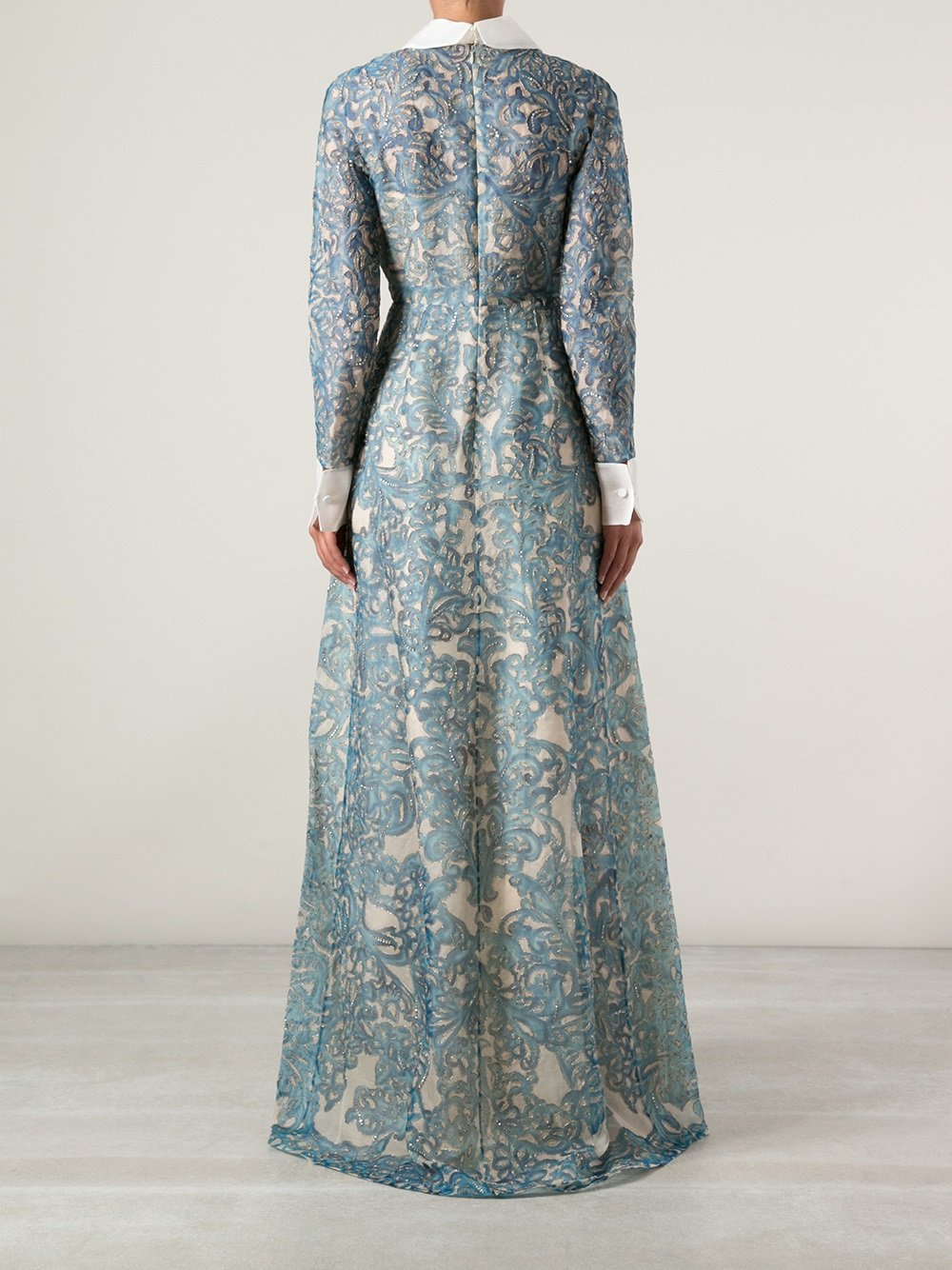 Valentino Embellished Maxi Dress in Blue - Lyst
