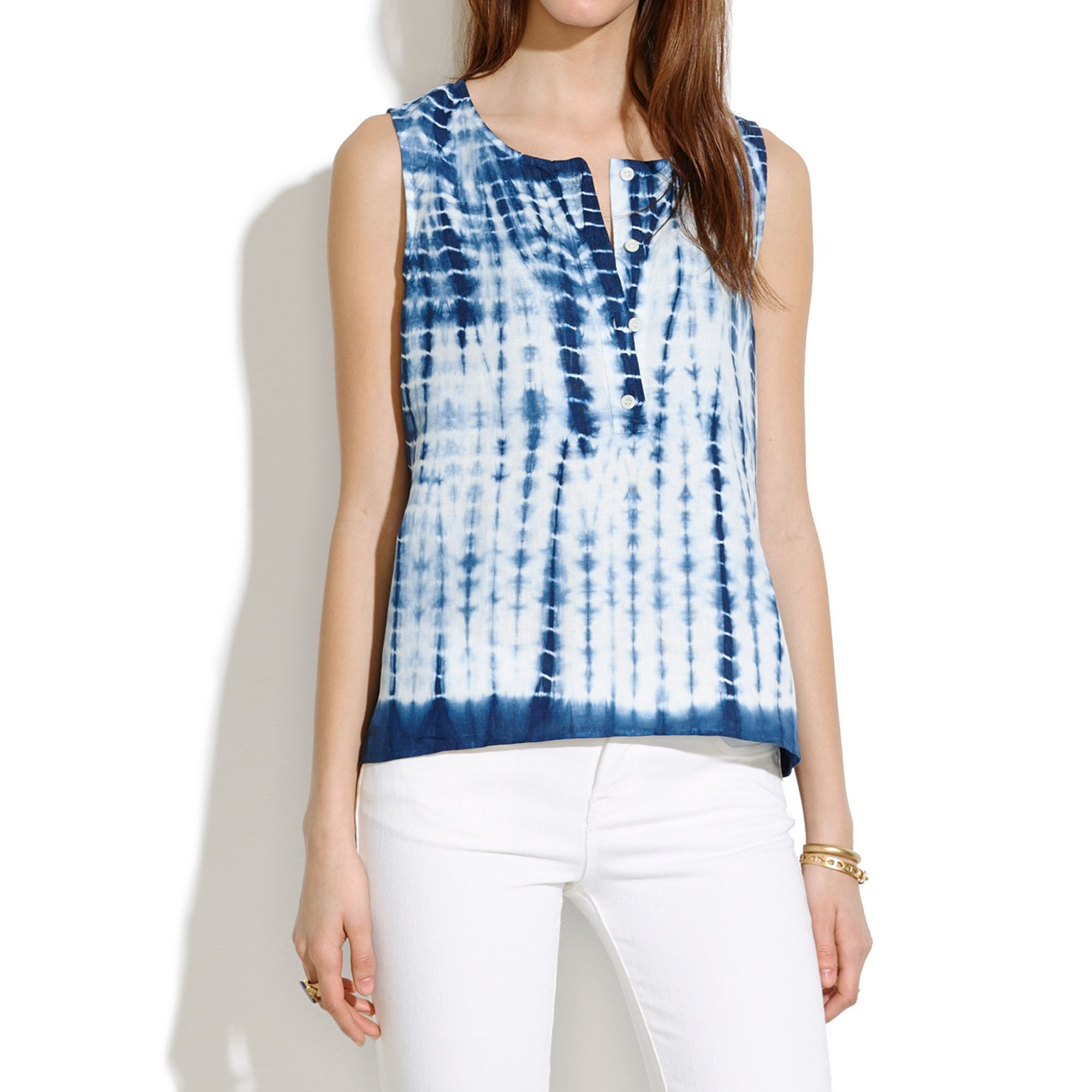 Women/'s 2x shibori linen shirt
