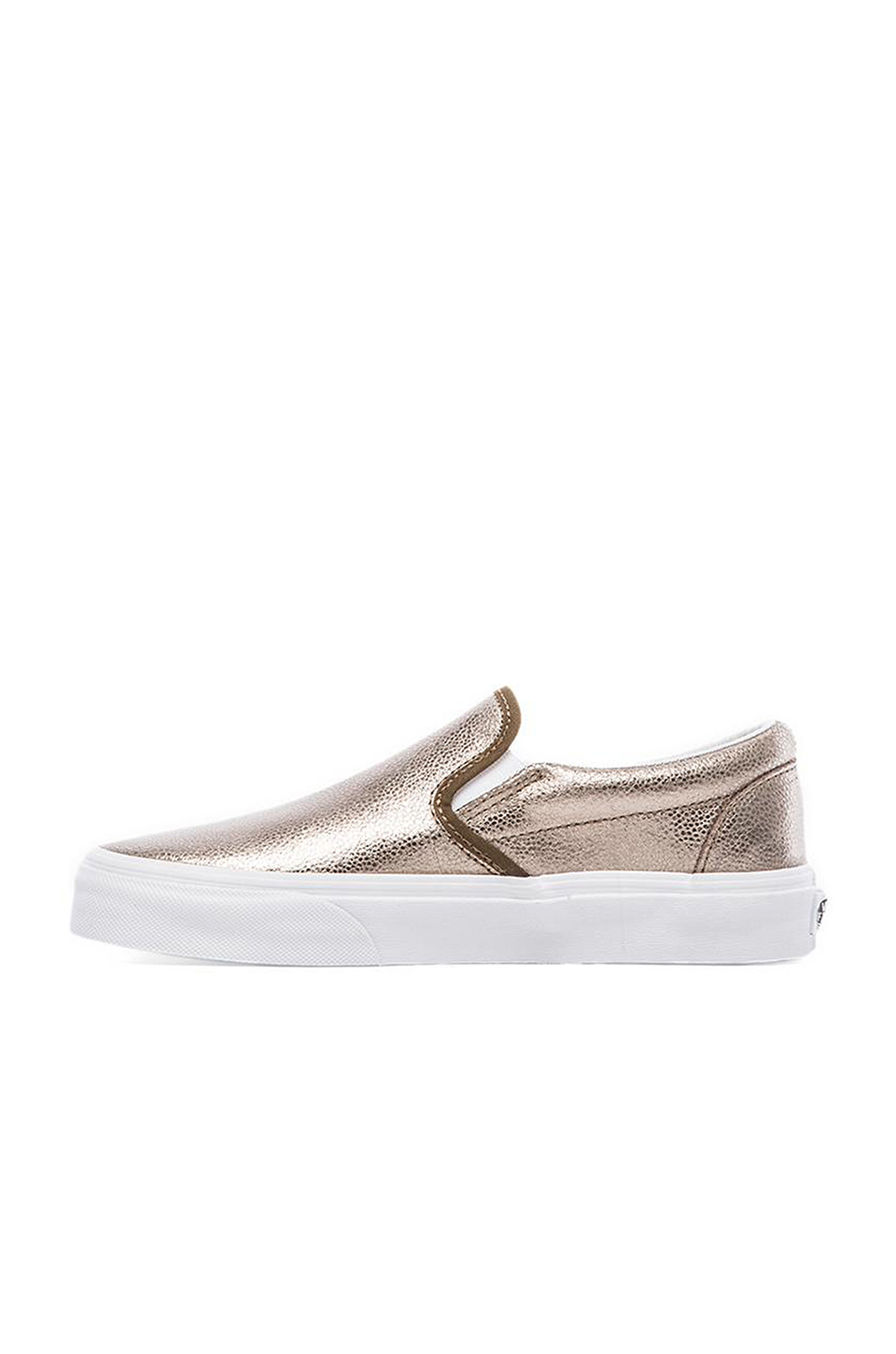 bronze slip on vans