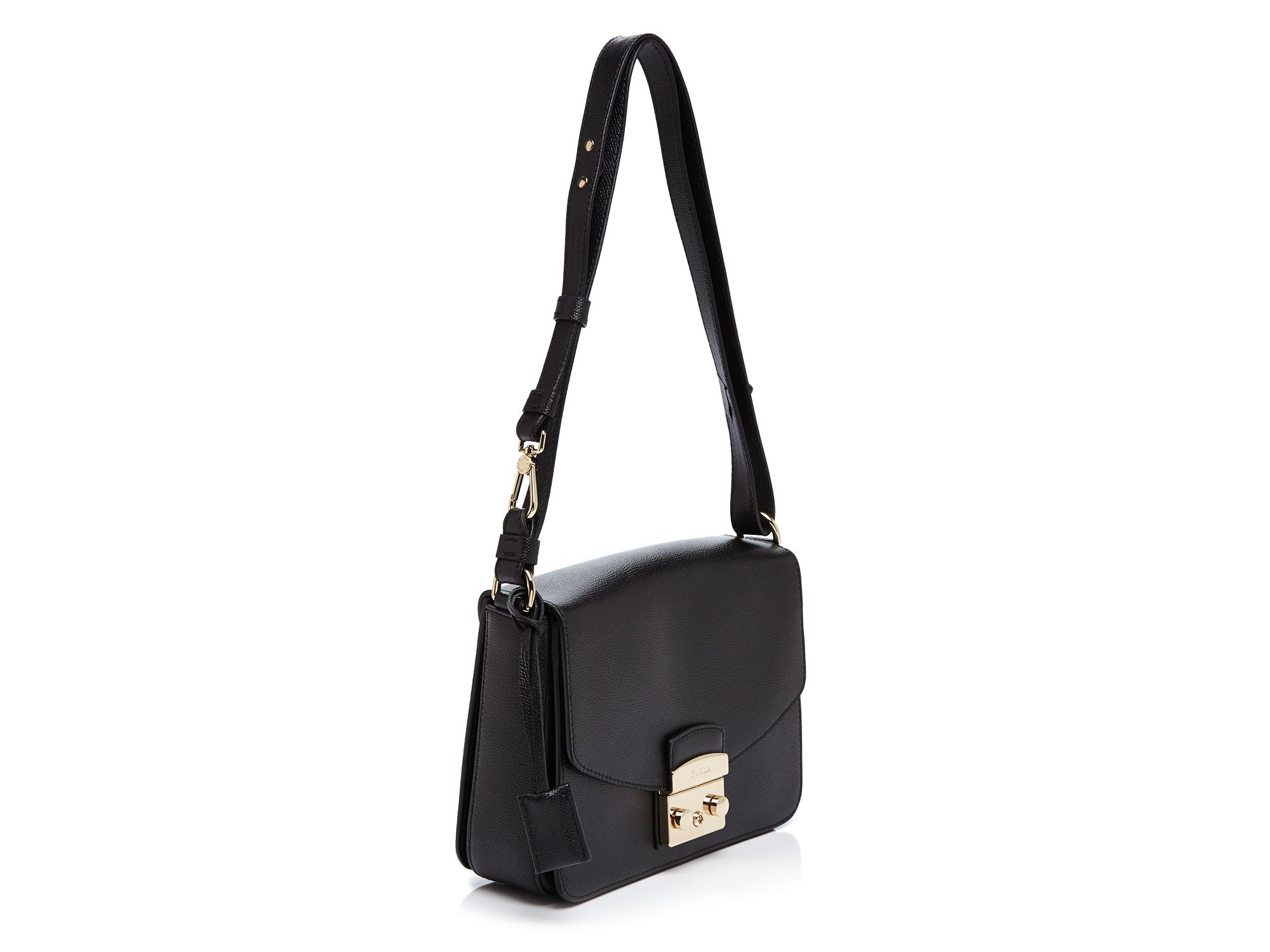 furla black shoulder bag