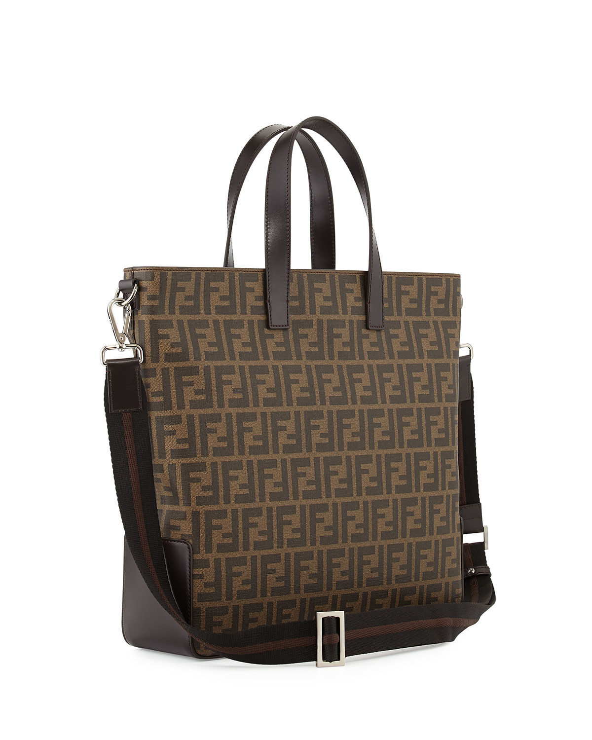 Fendi Men&#39;S Zucca Canvas Tote Bag in Brown - Lyst