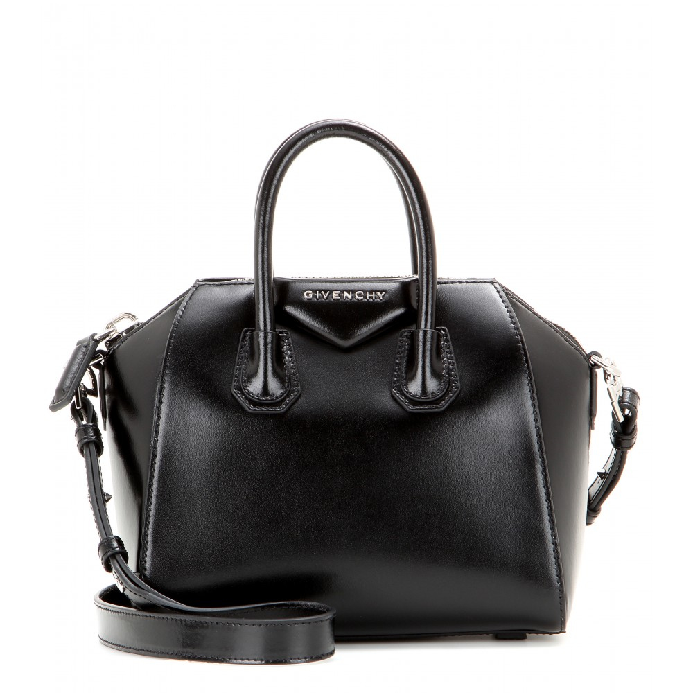 Givenchy Antigona Mini Leather Shoulder Bag in Black - Lyst