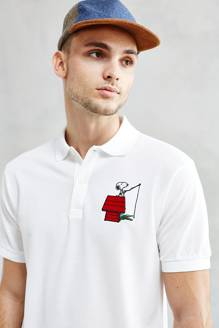 Peanuts Snoopy Polo Shirt in White for Men Lyst