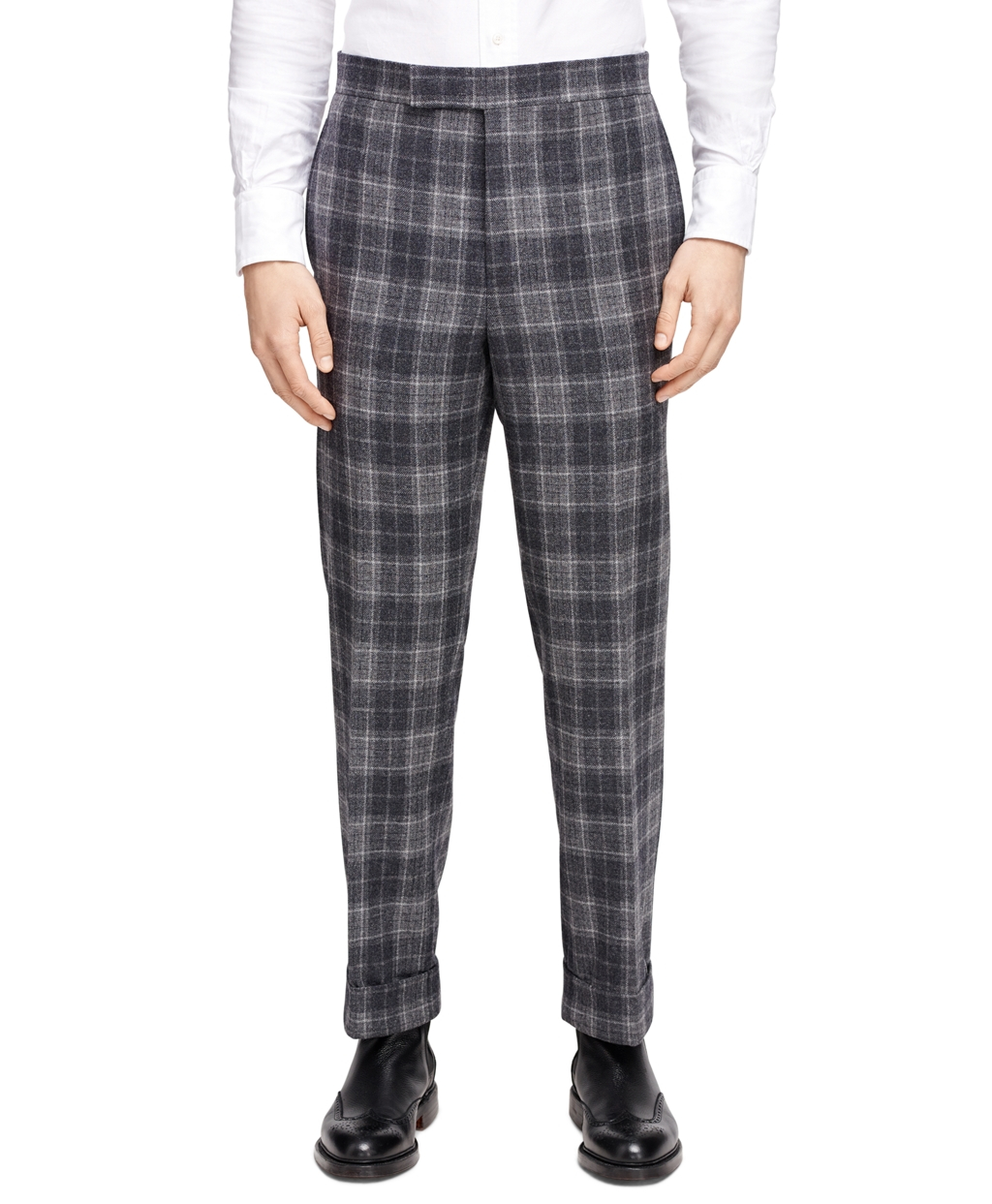 Brooks Brothers Plaid Tab Trousers in Grey (Gray) for Men - Lyst