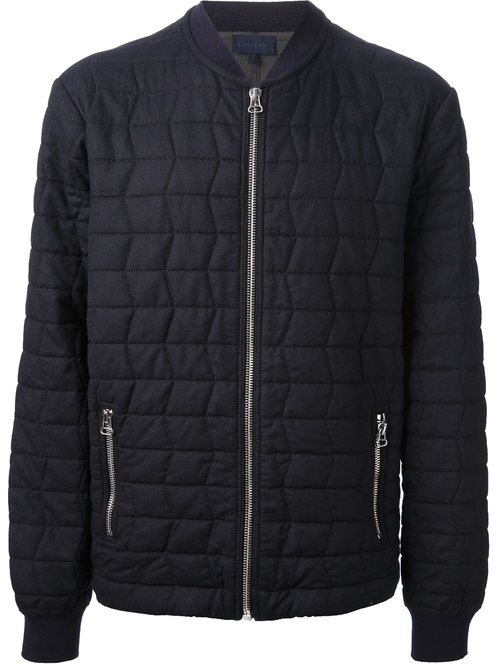 Lyst - Lanvin Quilted Jacket in Blue for Men