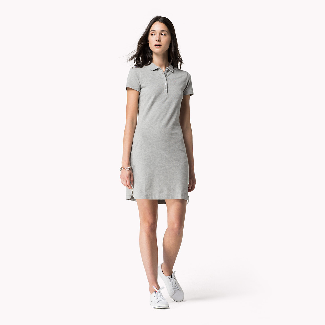 Grey polo dress clearance
