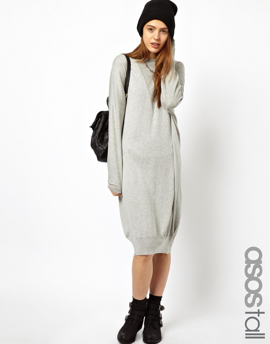 oversized grey jumper dress