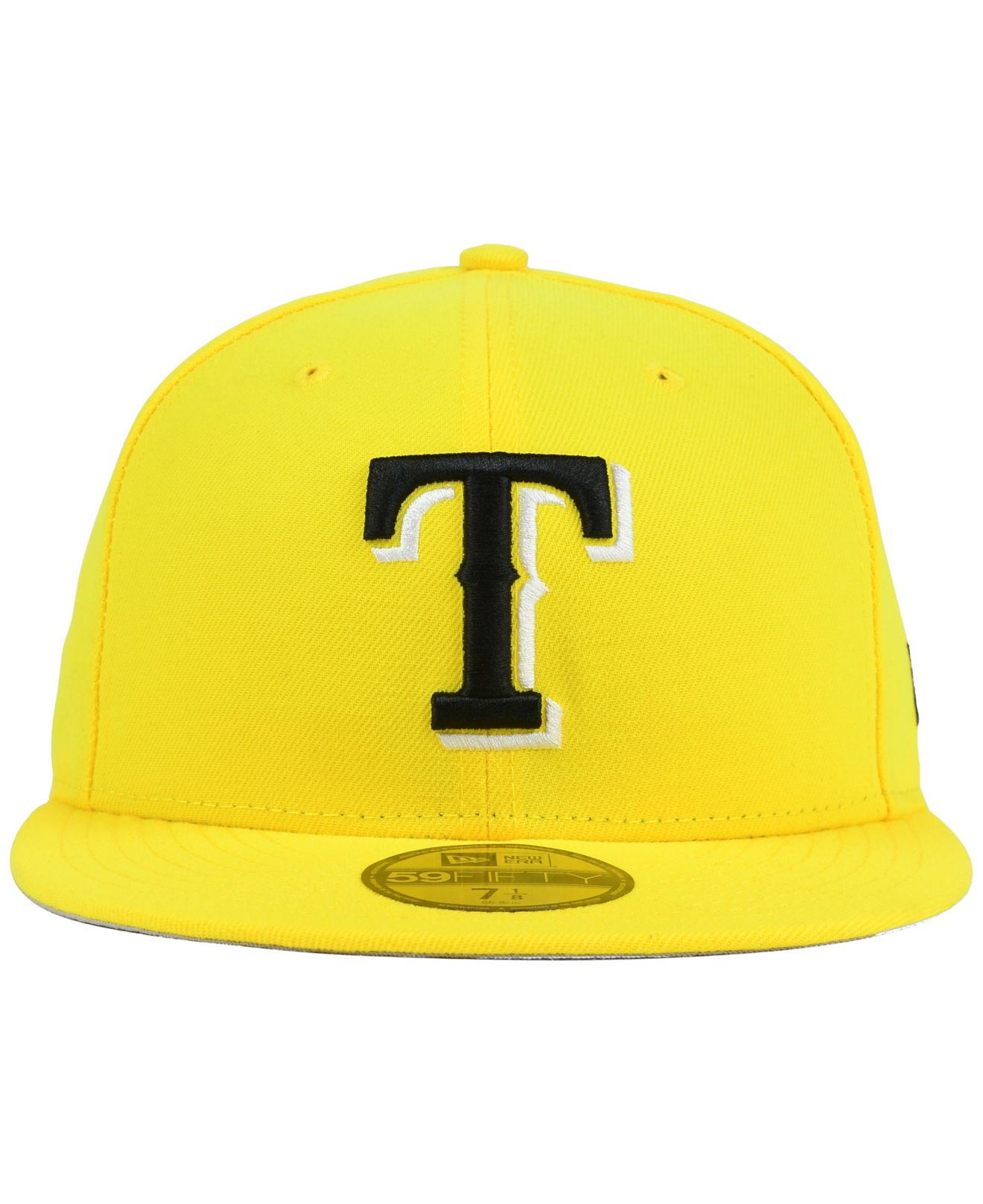 KTZ Texas Rangers C-dub 59fifty Cap in Yellow for Men