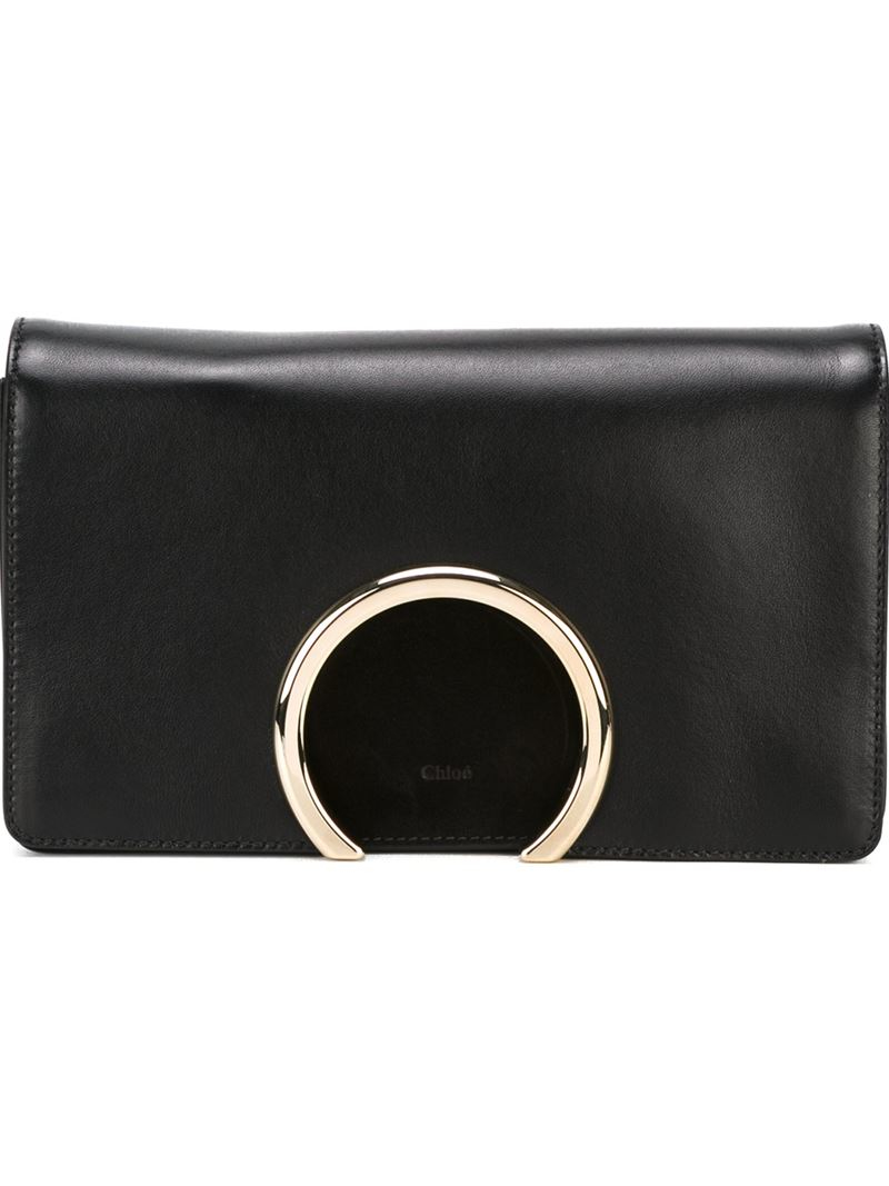 chloe black clutch bag