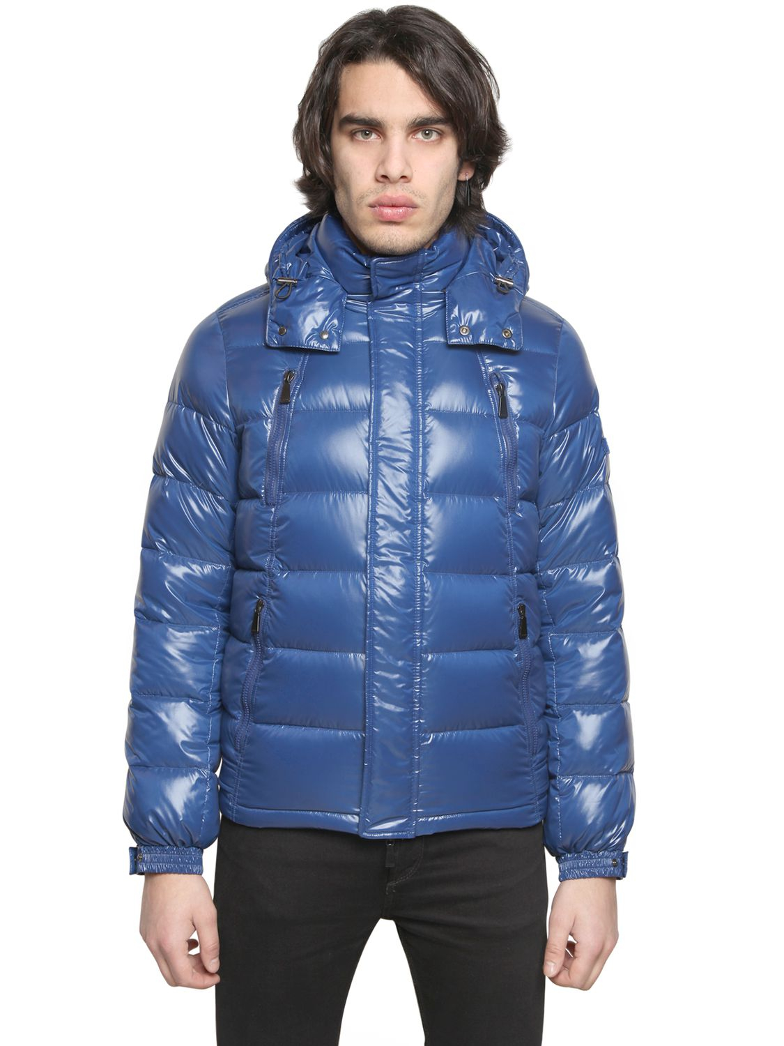 Lyst - Tatras Sargas Shiny Nylon Hooded Down Jacket in Blue for Men