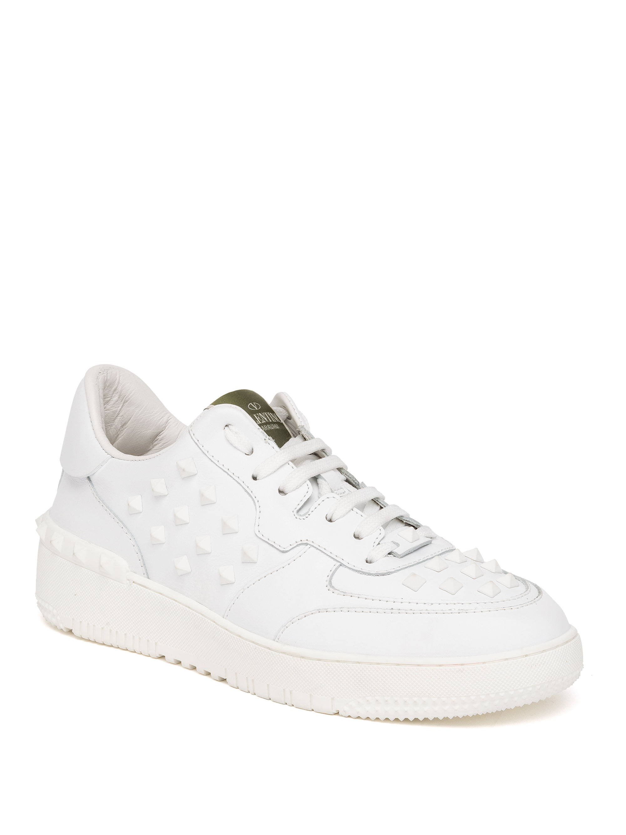 valentino white rockstud trainers
