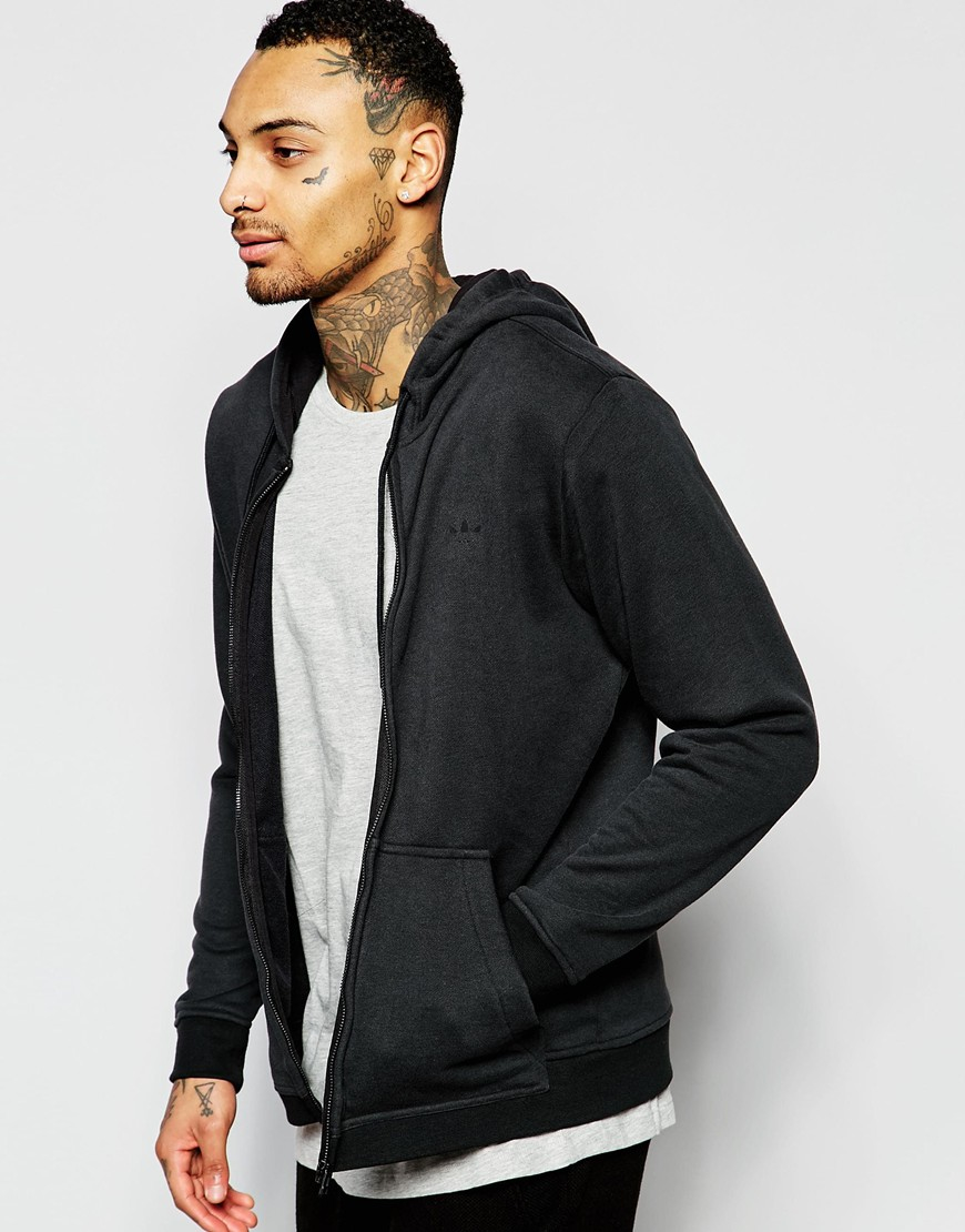 adidas black zip up hoodie