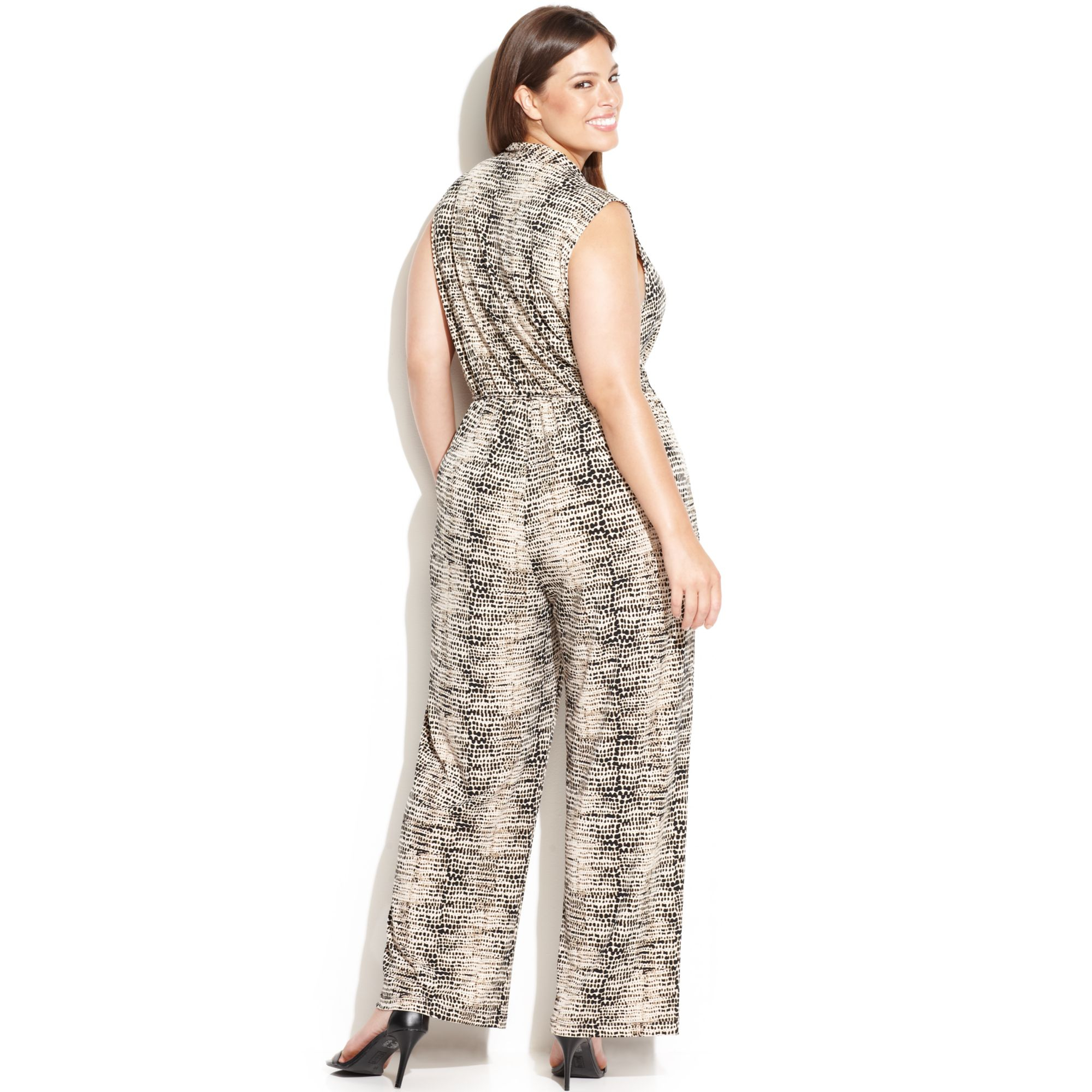snakeskin jumpsuit plus size