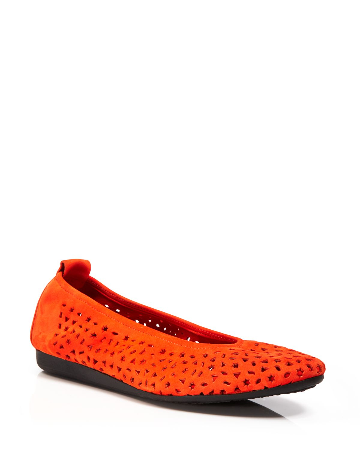 Arche Ballet Flats - Lilly Perforated Stretch in Orange (Paradis) | Lyst