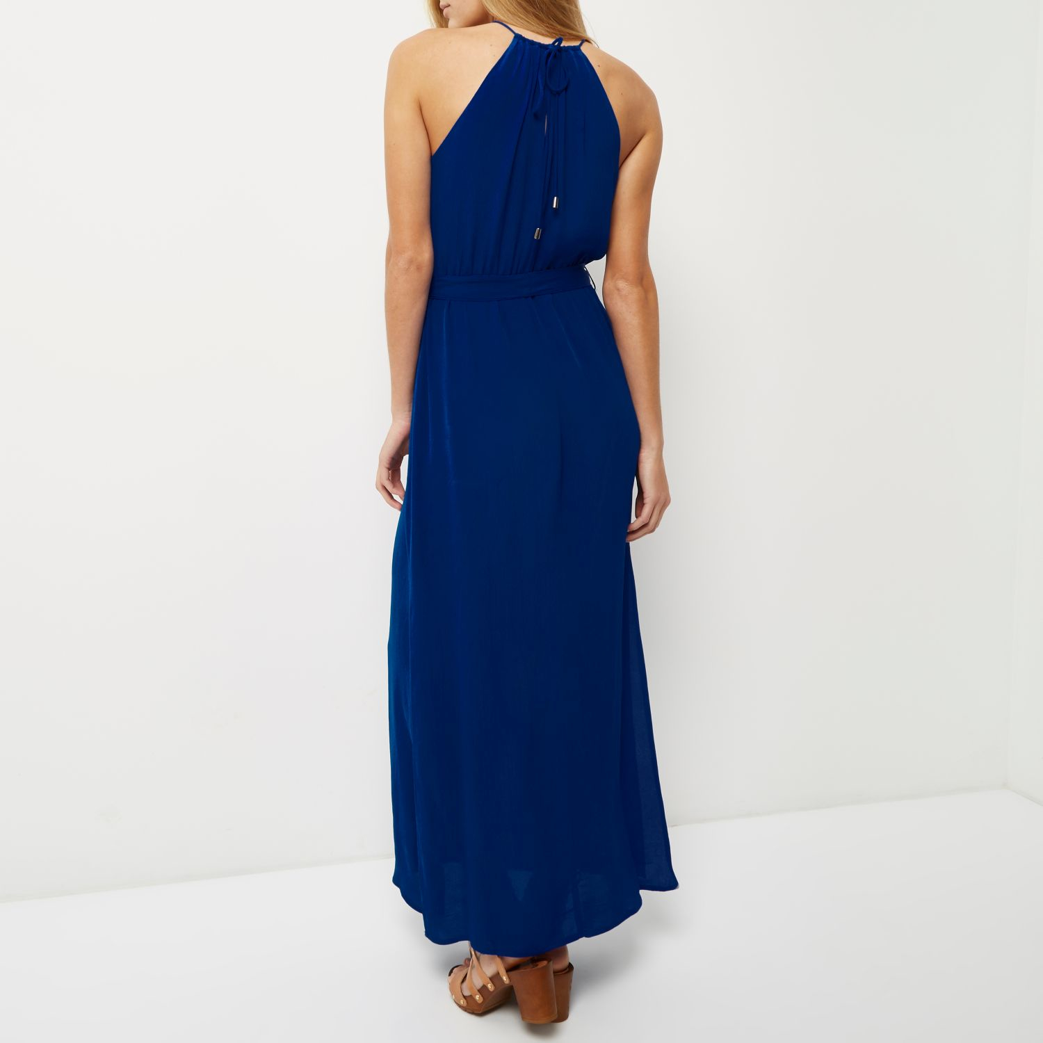 river island blue maxi dress