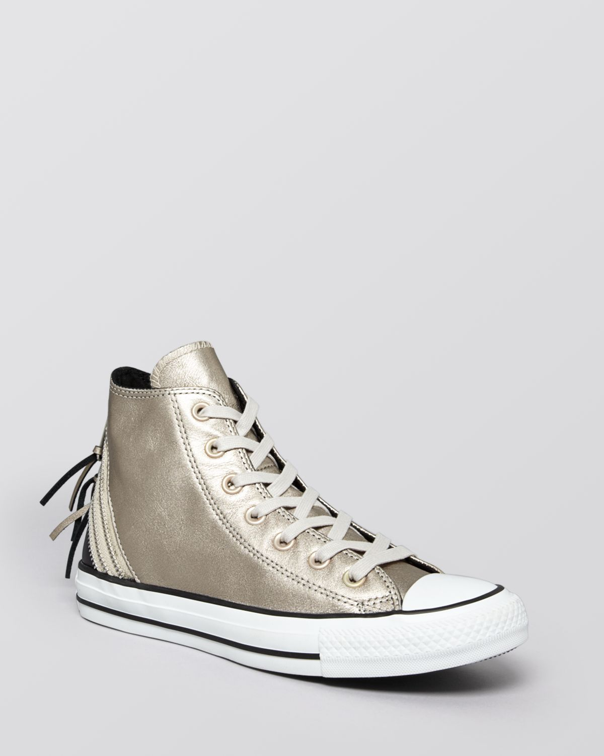 Converse Lace Up High Top Sneakers Tri Zip Metallic in Grey (Gray) Lyst