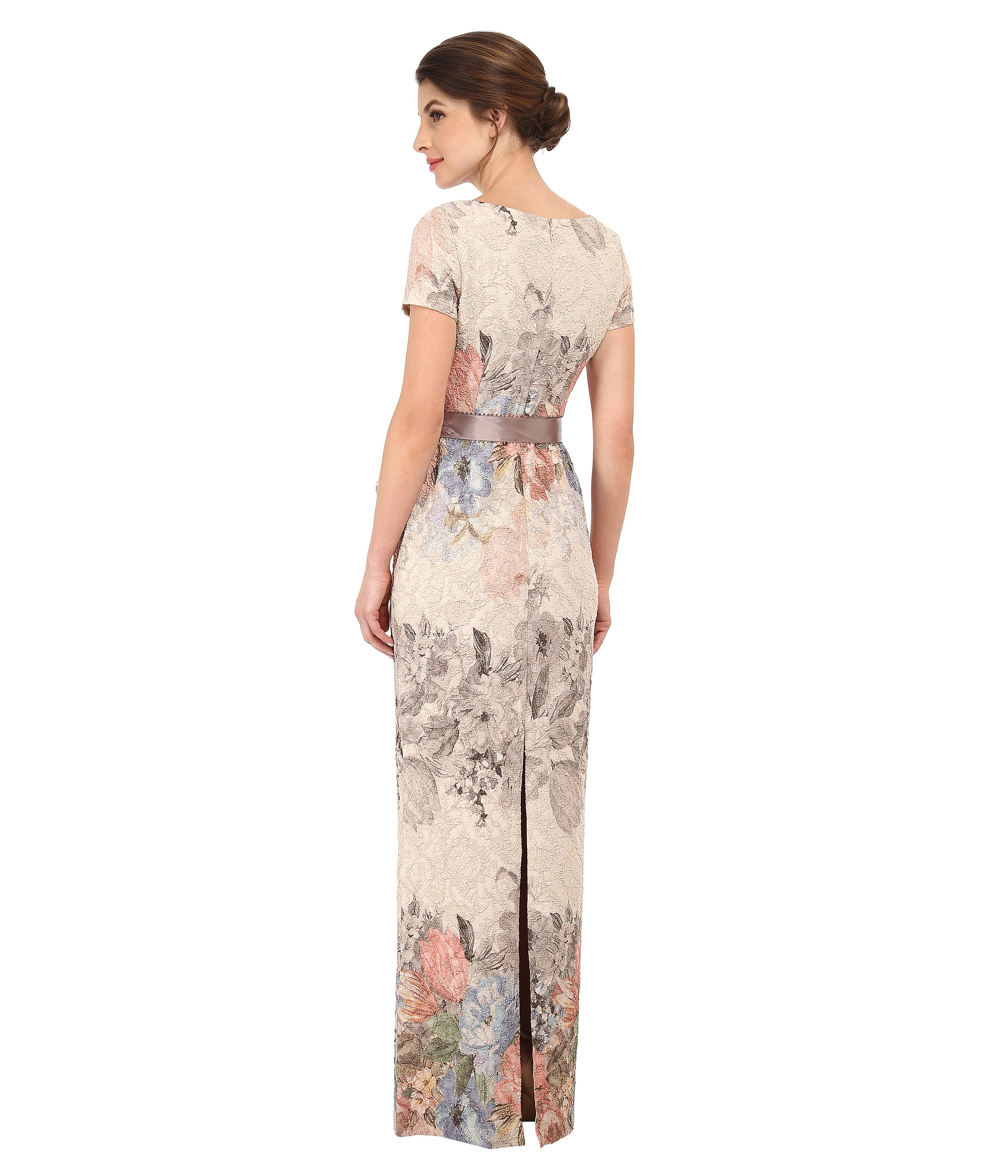 floral matelasse gown