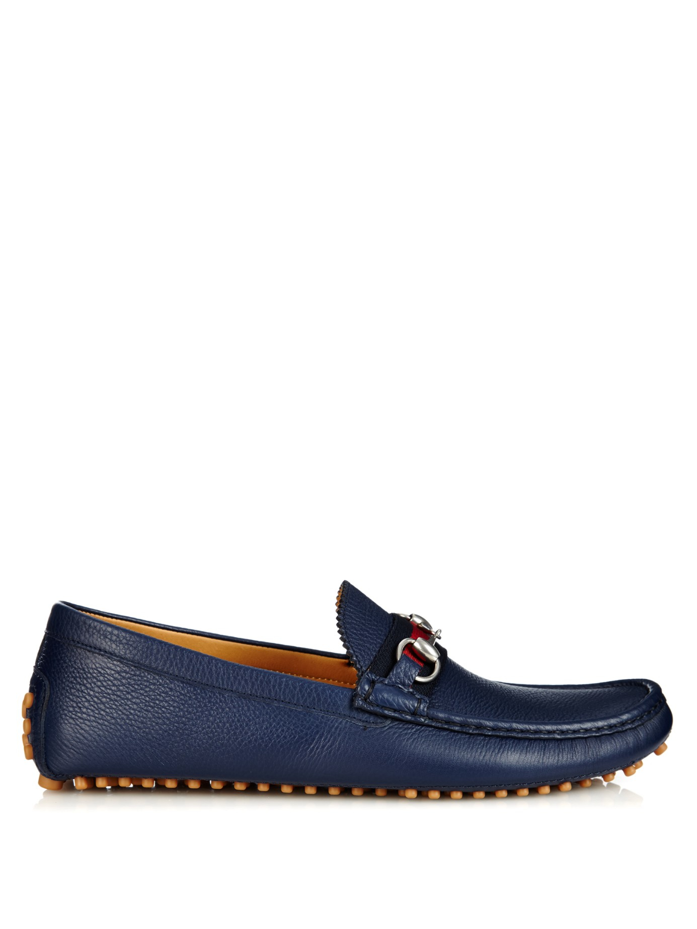 navy blue gucci loafers