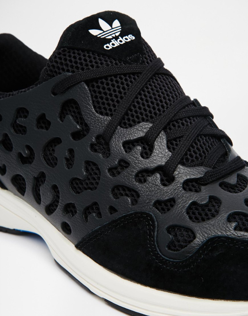 pendul jeg behøver seng adidas Leather Zx Zero Leopard Print Black Sneakers - Lyst