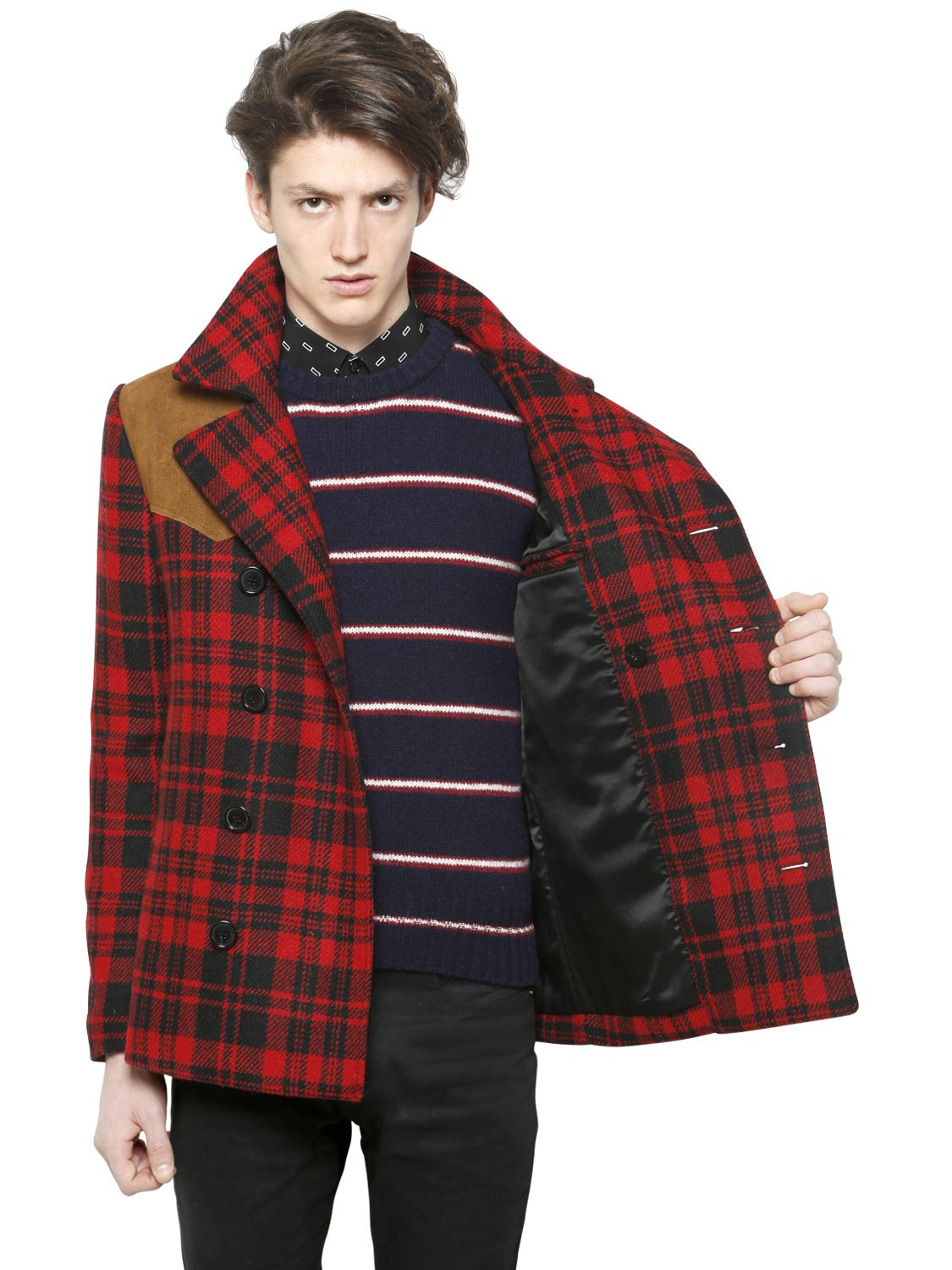 tartan peacoat