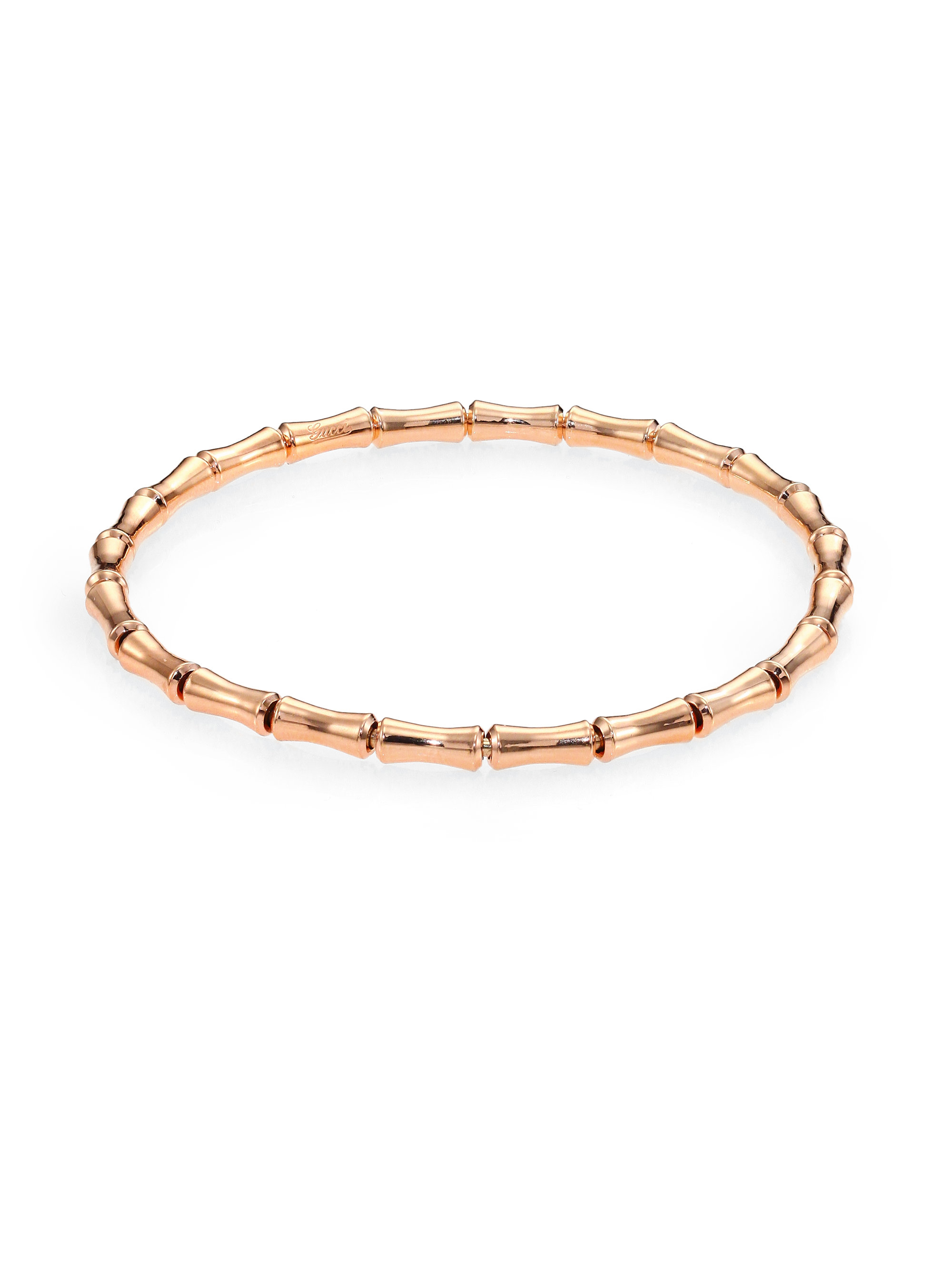 Thin Bamboo rose 18k Rose Lyst Gucci (ROSE bracelet Bracelet GOLD) Gold Pink gold gucci in Thin Bamboo rose 18k Rose Lyst Gucci (ROSE bracelet Bracelet GOLD) Gold Pink gold gucci in