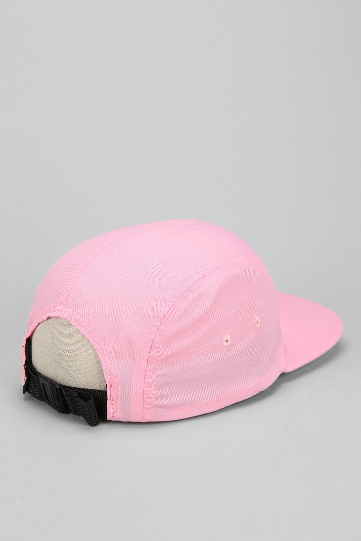 Stussy Nylon Neon 5panel Hat in Pink 