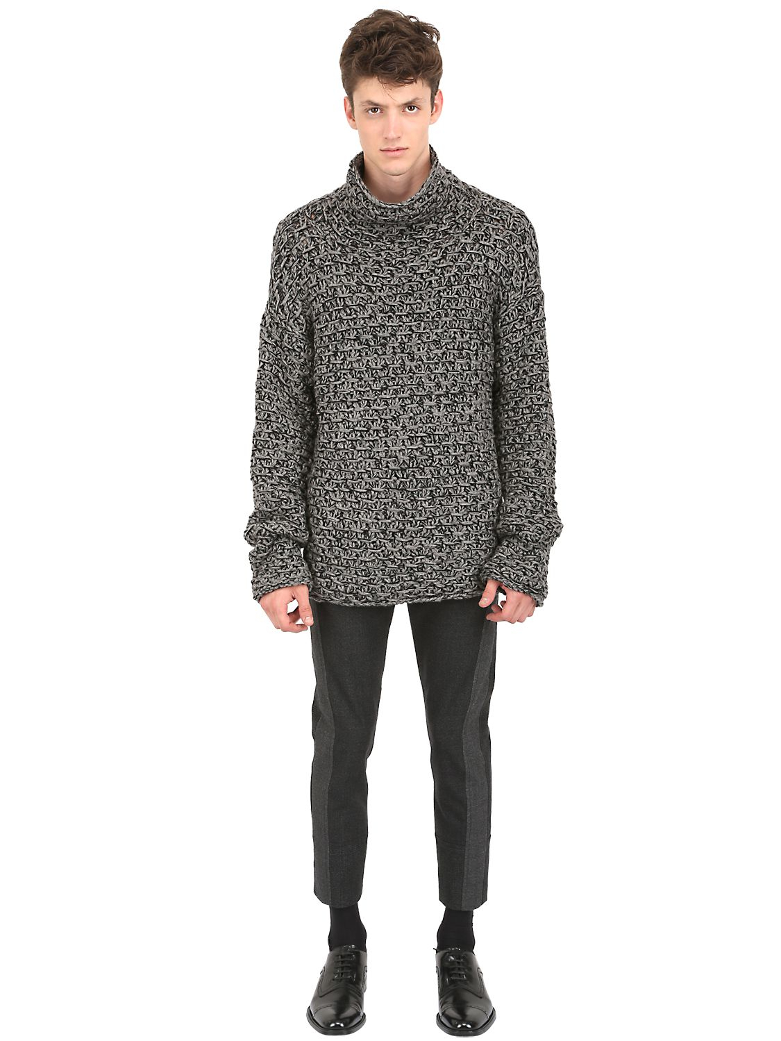 Lyst - Dolce & Gabbana Oversized Wool Cashmere Sweater in Black for Men