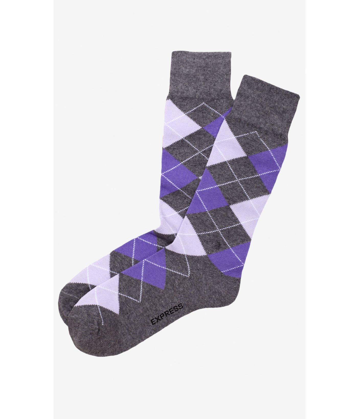 mens purple argyle socks