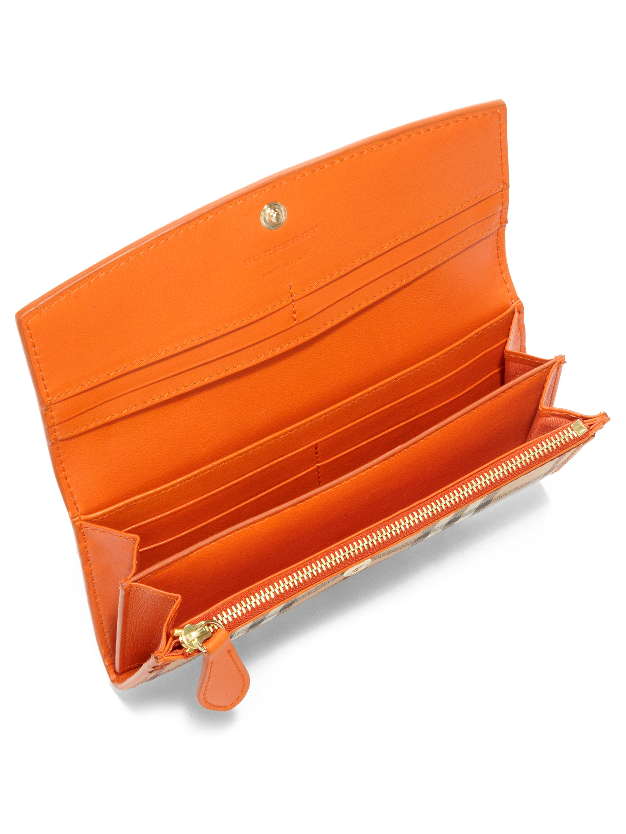 burberry orange wallet