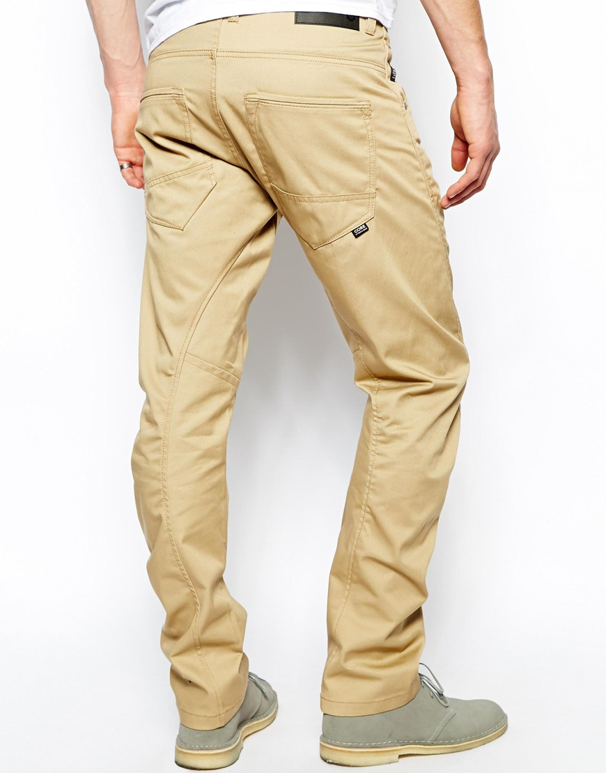 Jack & Jones Dale Colin Twisted Chino in Natural for Men - Lyst