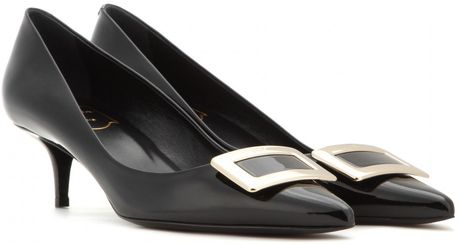 Roger Vivier Privilege New Buckle Patent-Leather Pumps in Black | Lyst