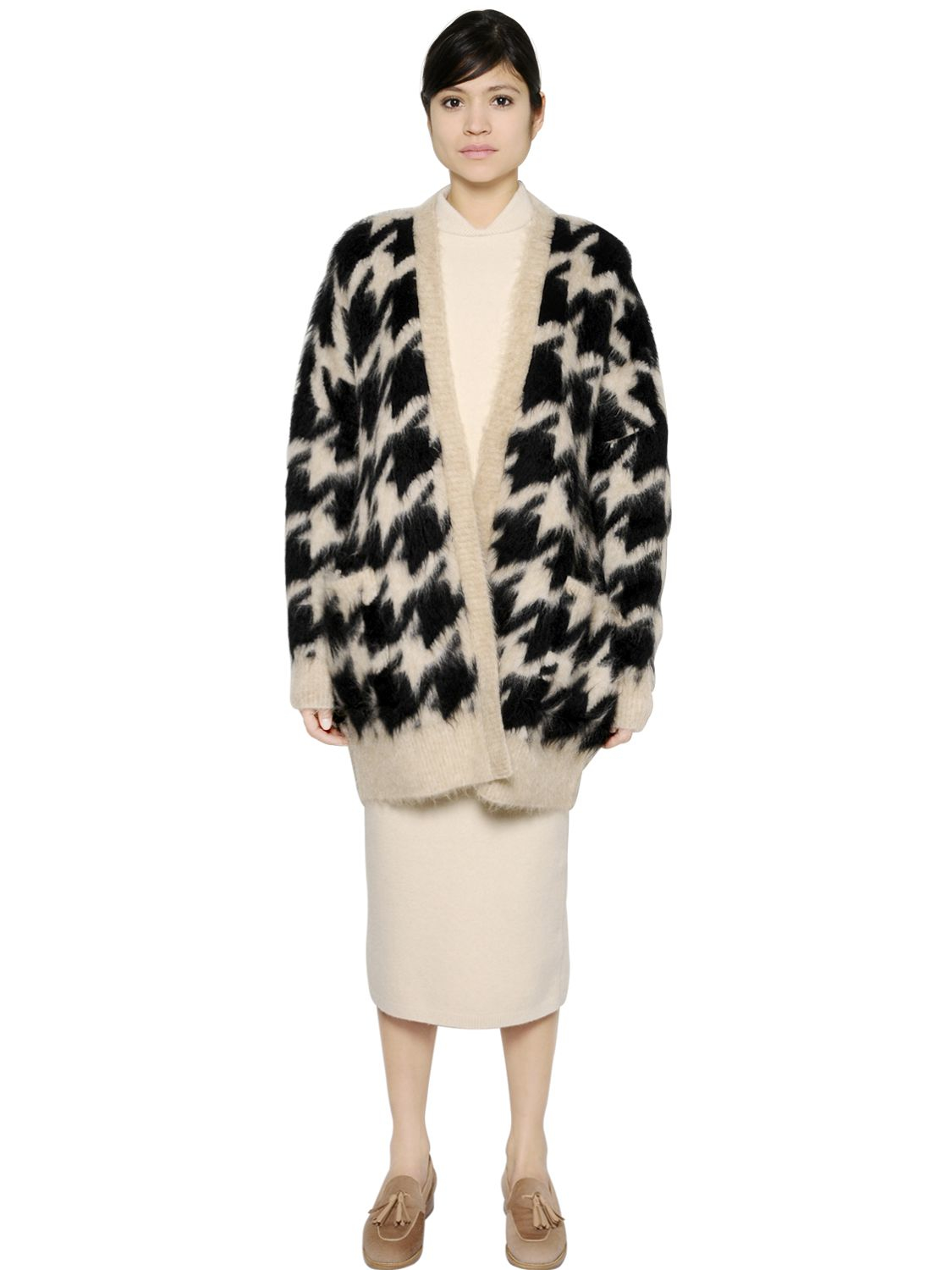 max mara houndstooth cardigan