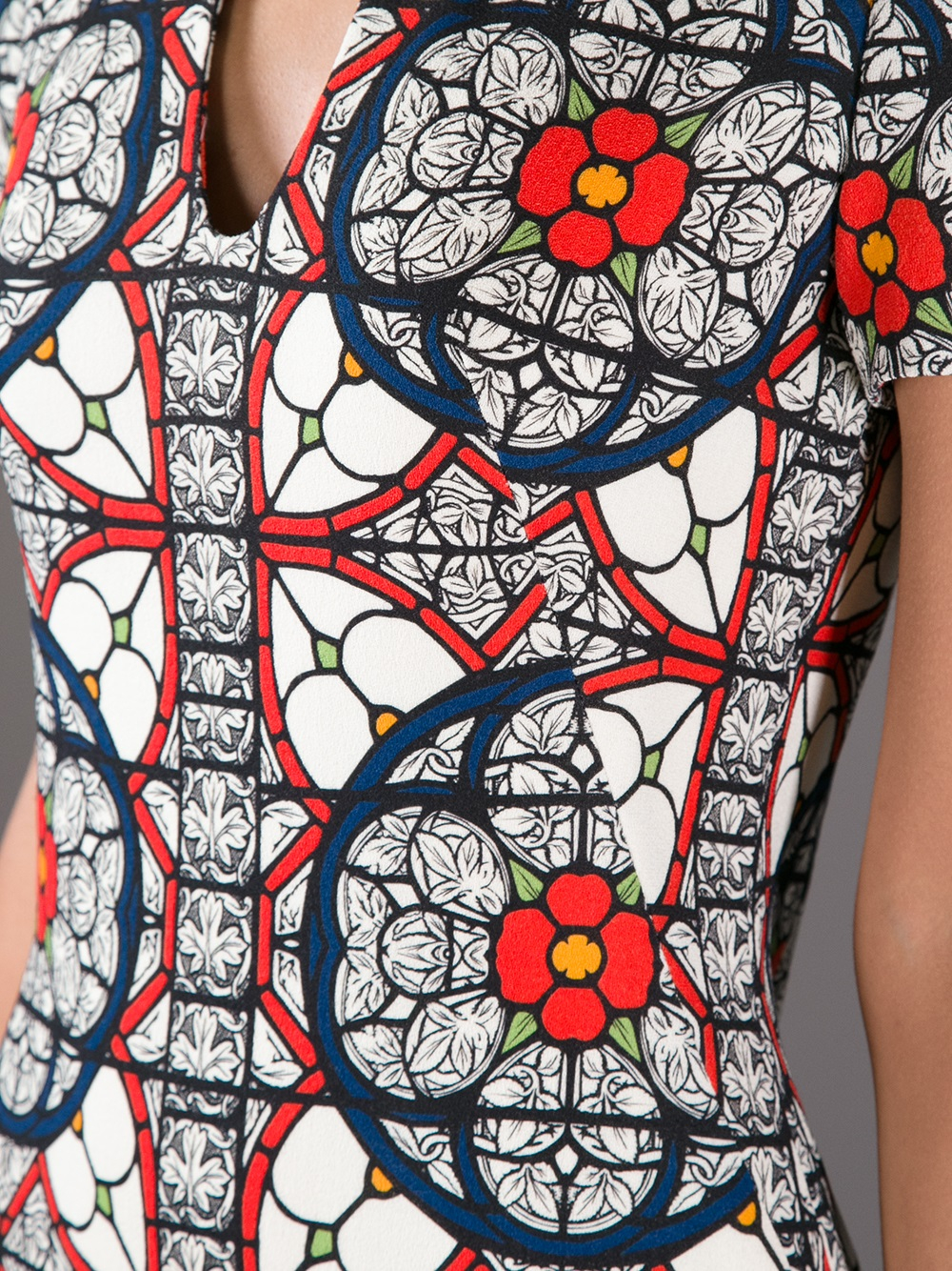 Lyst Alexander Mcqueen Stained Glass Print Dress