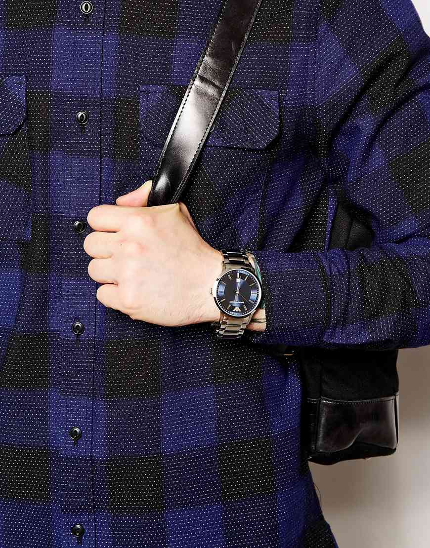 emporio armani renato blue watch