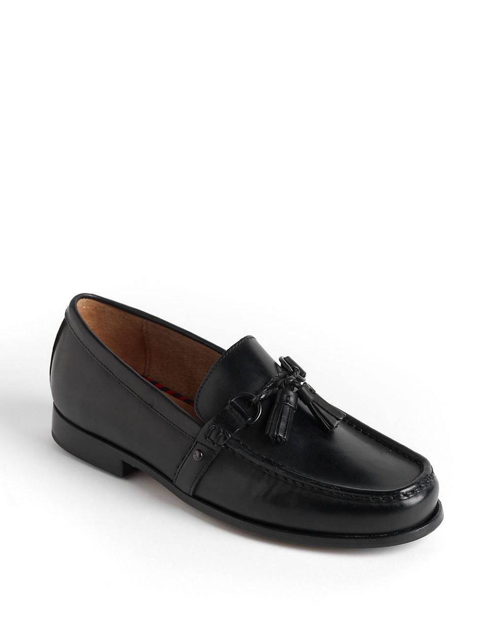Polo Ralph Lauren Arscott Tassel Leather Loafers in Black for Men | Lyst