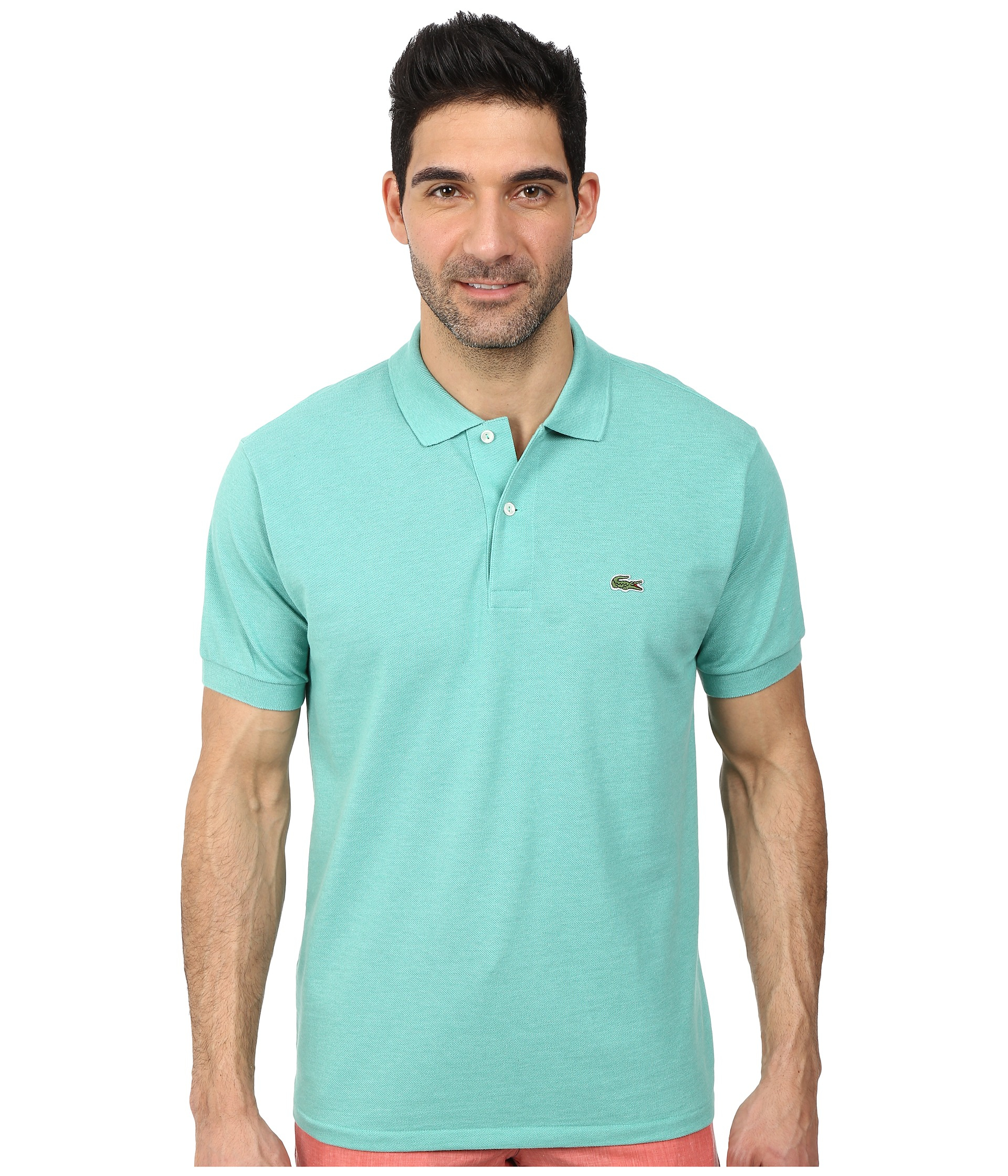 lacoste mint green polo