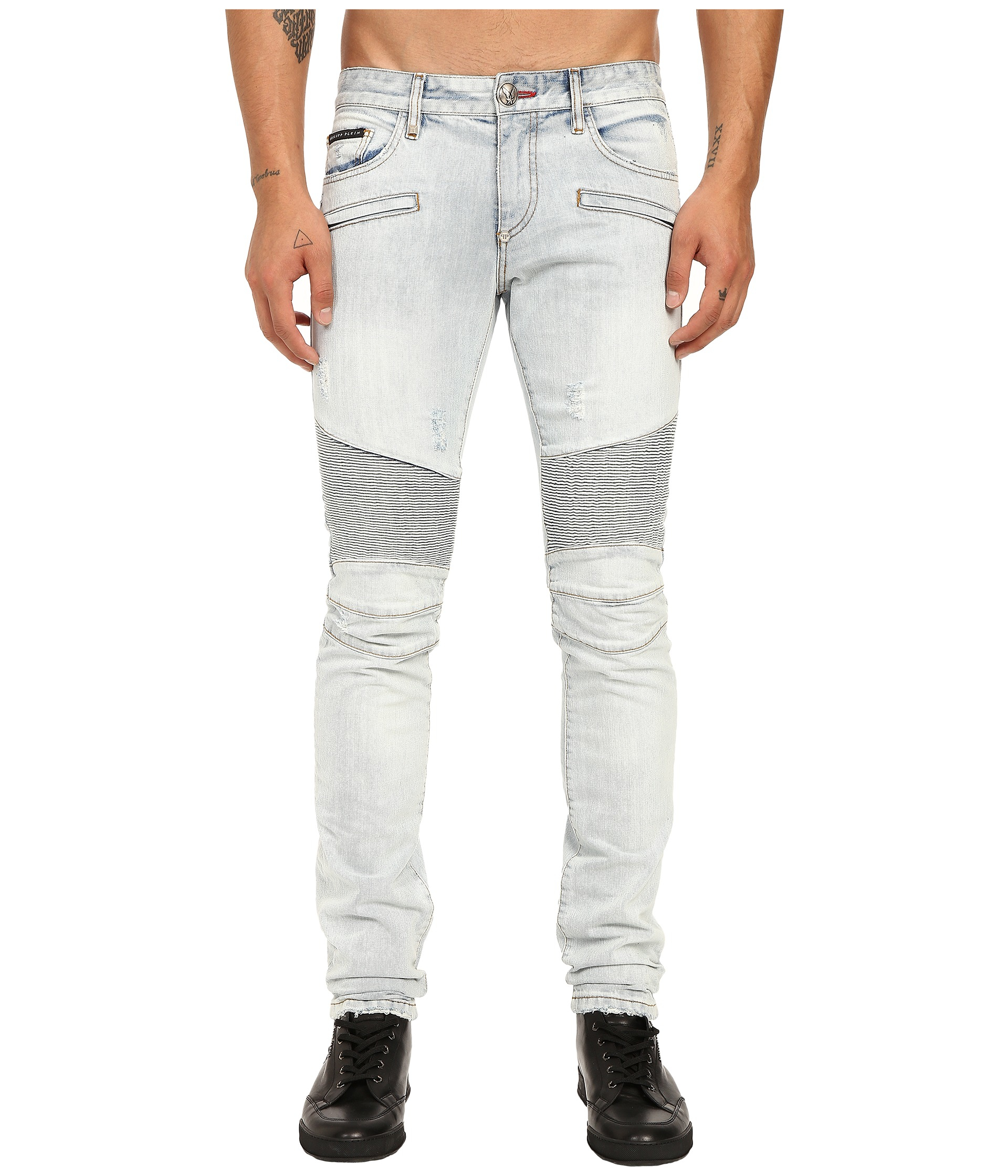 philipp plein biker jeans