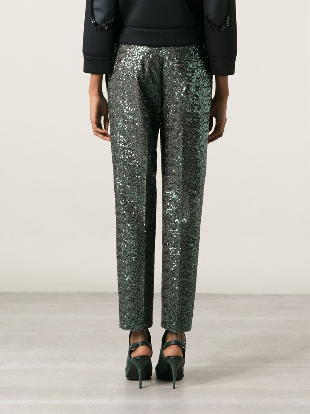 sequin trousers zara