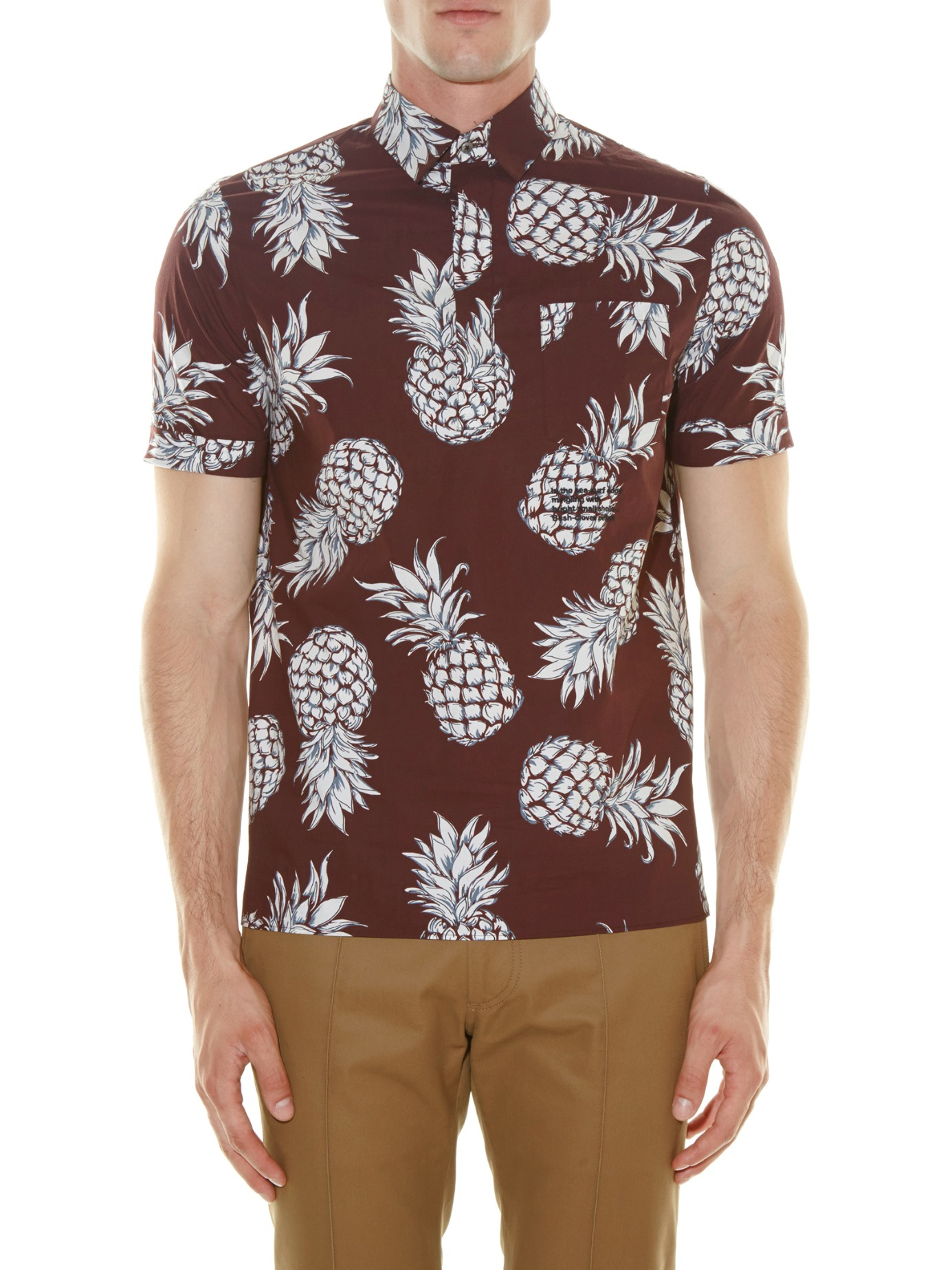 Valentino Pineapple-print Hawaiian in Purple for Men | Lyst